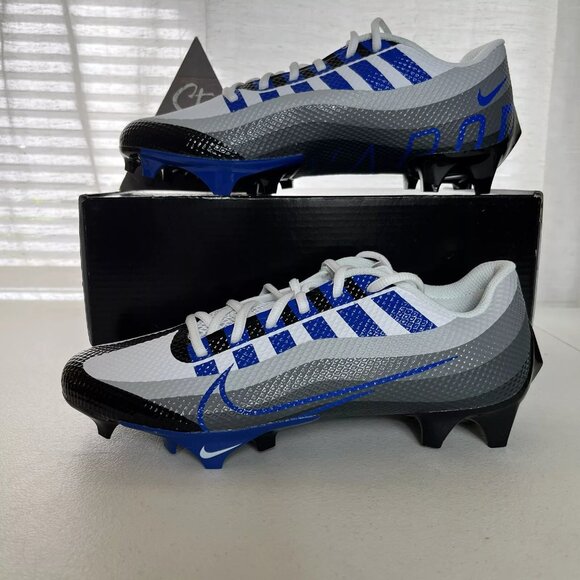 Nike Vapor Edge Speed 360 Size 8 Football‎ Cleats White Royal Blue Black Grey main image 6